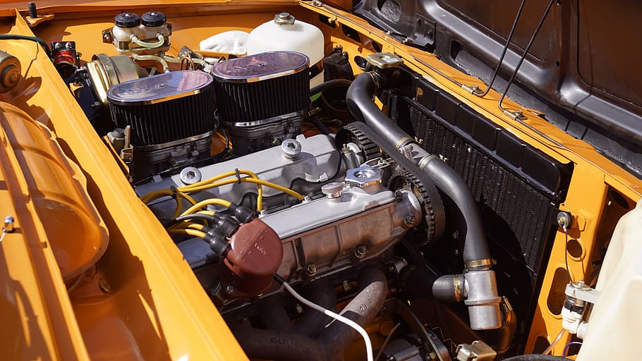 engine, retro, old auto, old car, retro car, antique auto, historic HD wallpaper
