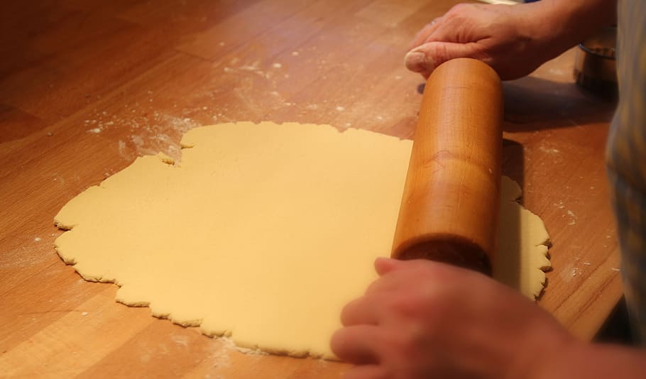 Bake, Dough, Preparation, Flour, Hands, human hand, human body part HD wallpaper