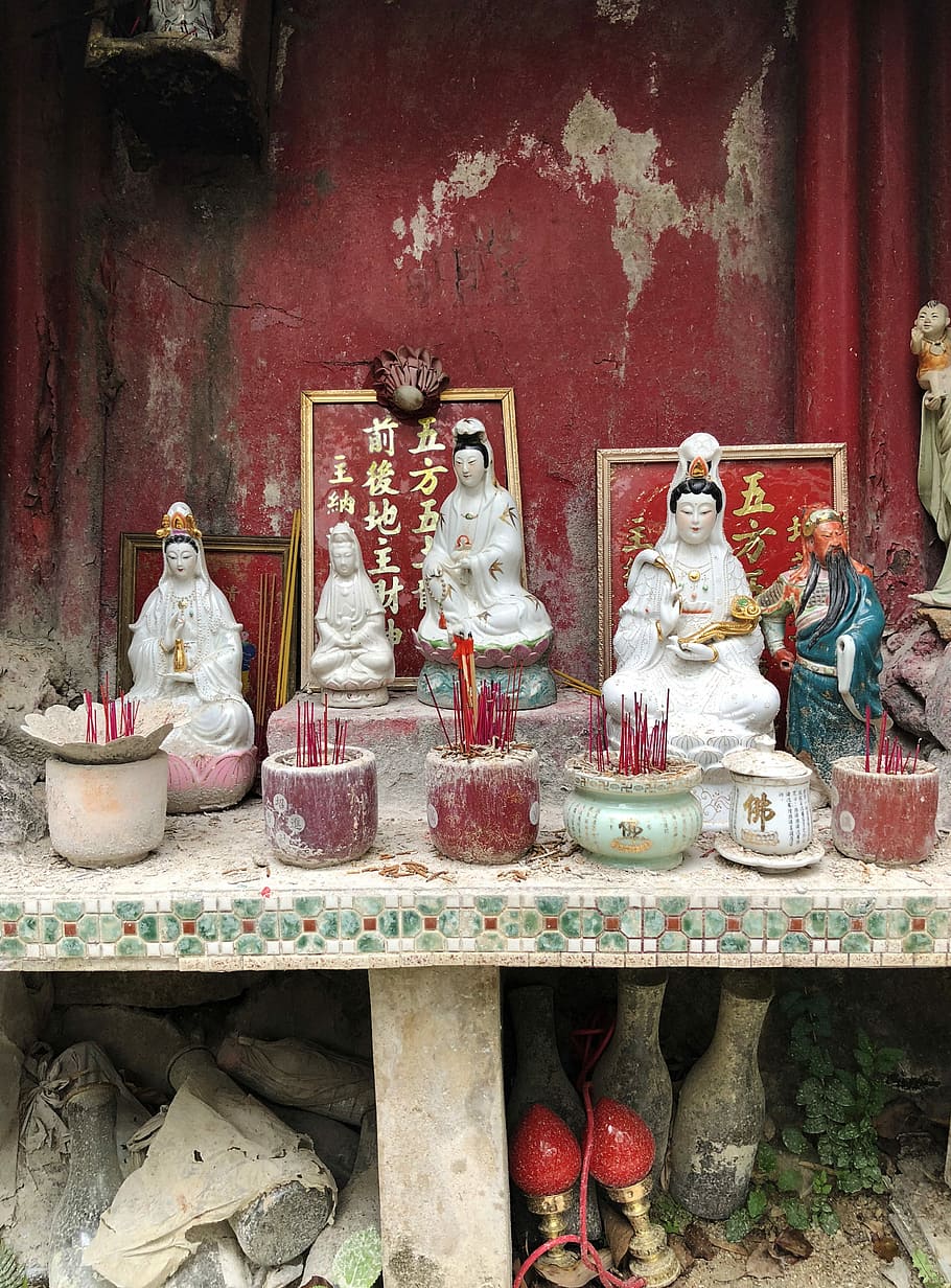 five assorted ceramic Hindu god figurines, assorted figurines HD wallpaper
