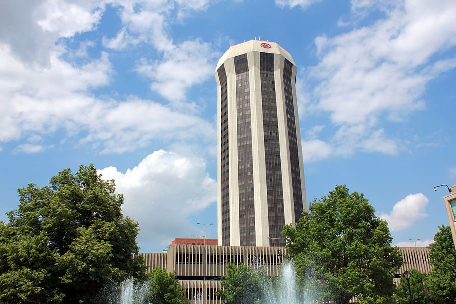 Springfield, Usa, Illinois, circular tower, architecture, landmark, HD wallpaper