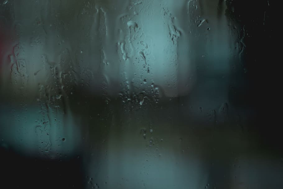 rain, dark, night, drops, water, mirror, wet, glass - material HD wallpaper