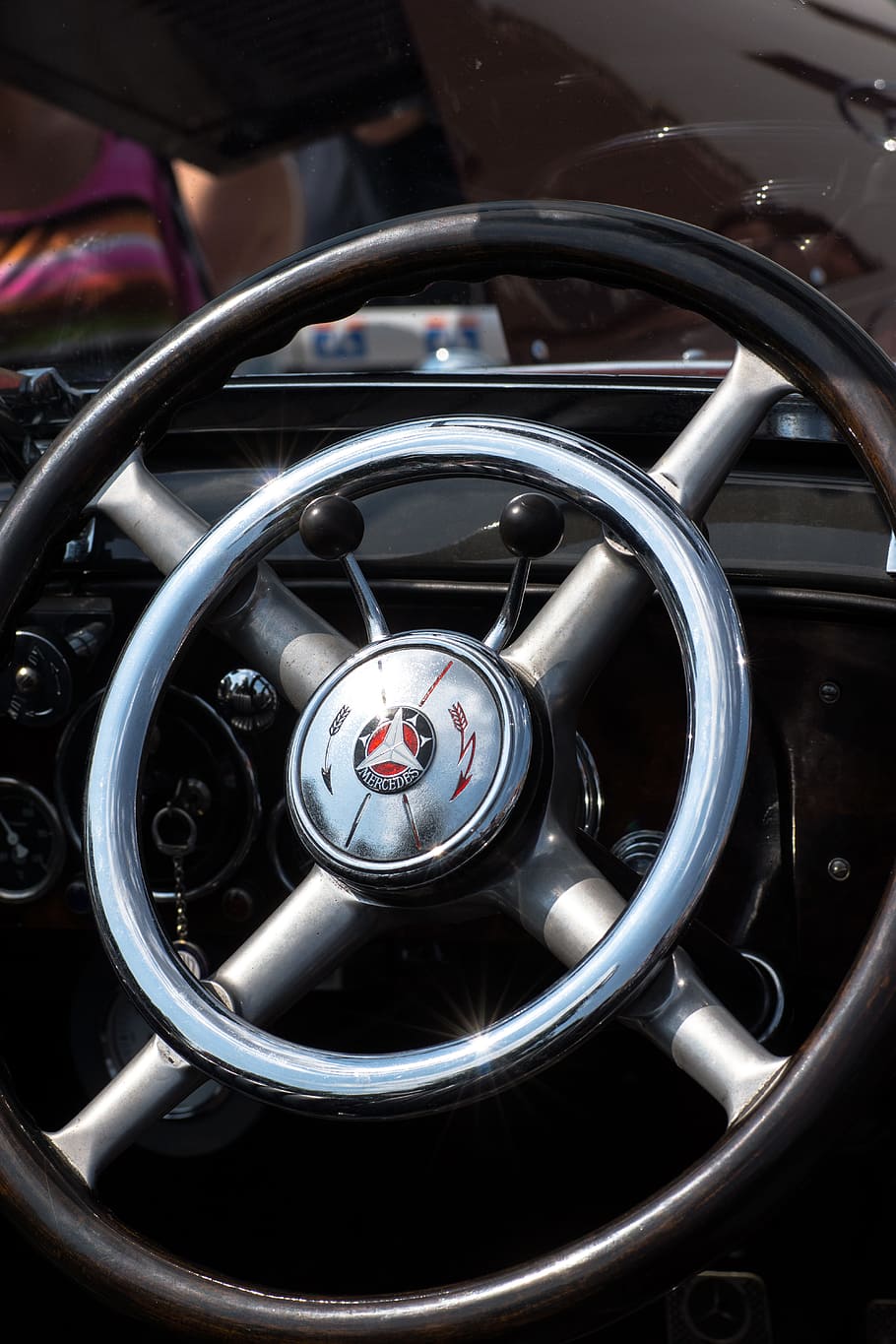Auto, Oldtimer, Classic, Steering Wheel, exhibition, outdoors HD wallpaper
