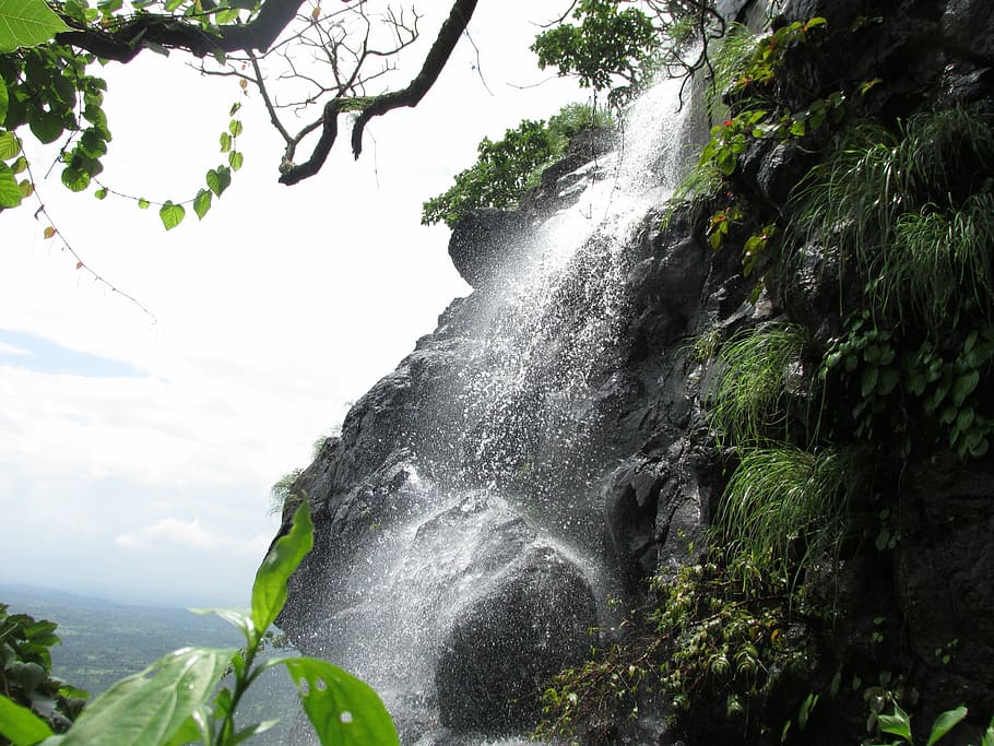 Water Fall, Mountains, rain, tree, nature, outdoors, no people HD wallpaper