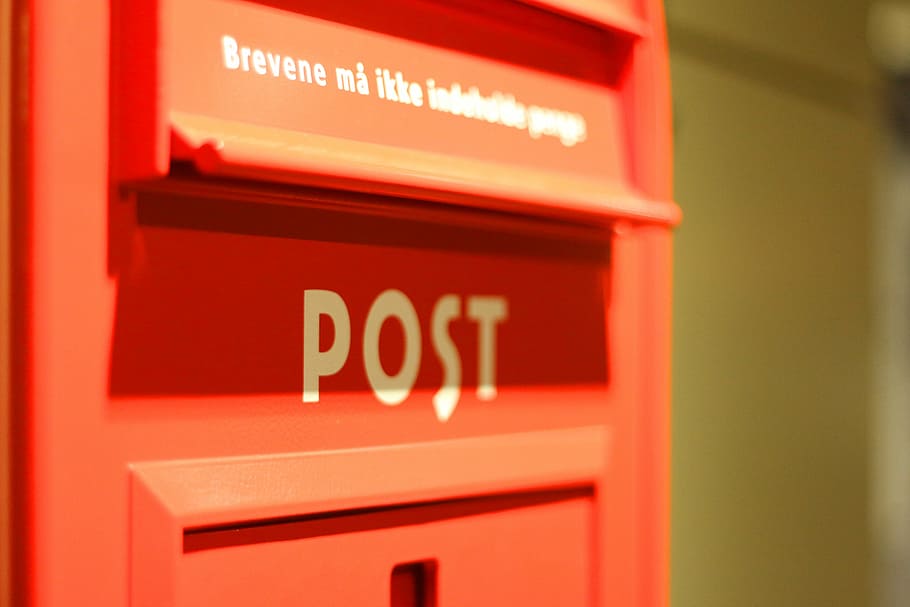 post, mailbox, denmark, red, old, text, communication, western script HD wallpaper
