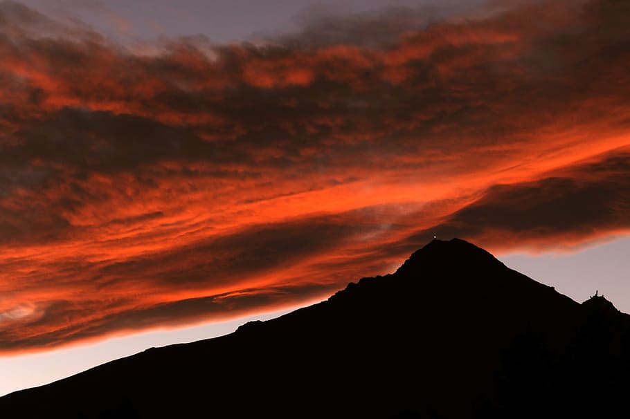 mount mucrone, mountain, sunset, cloud, sky, upstream, beauty in nature HD wallpaper