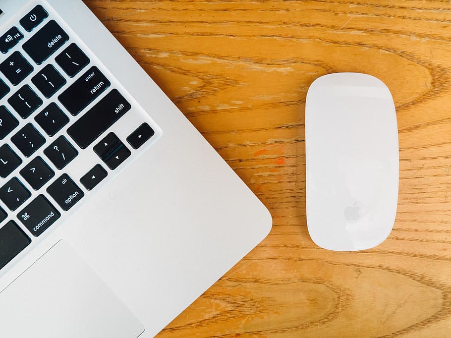 macbook, laptop, computer, mouse, technology, office, desk HD wallpaper