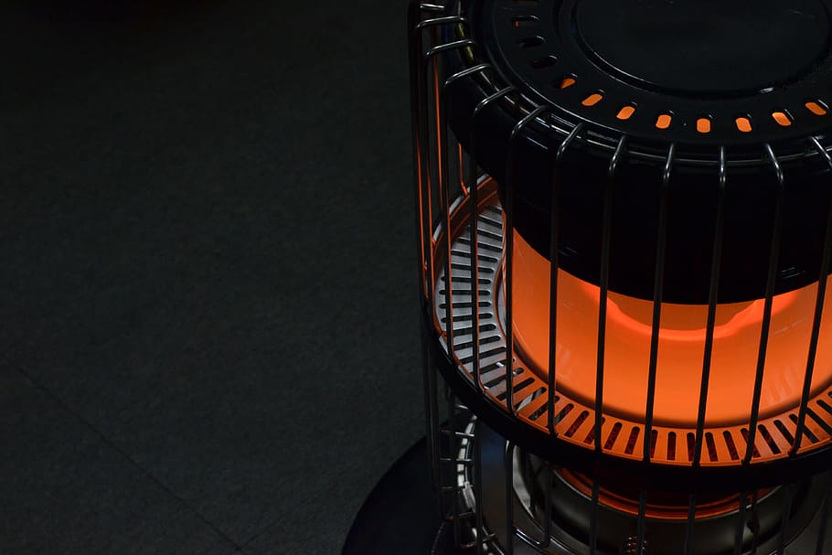 Winter fireplace stove, various, black Color, studio shot, copy space HD wallpaper