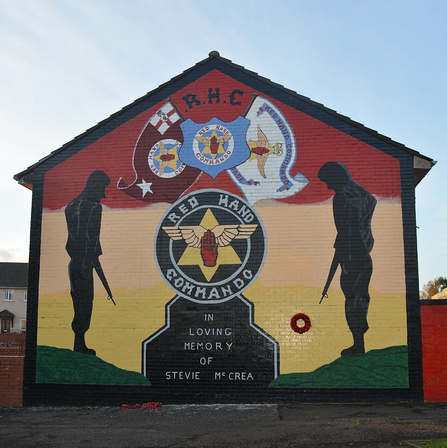 mural, belfast, conflict, communication, text, sky, representation HD wallpaper