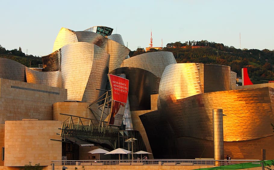 Guggenheim Museum, Bilbao, architecture, artwork, places of interest, HD wallpaper