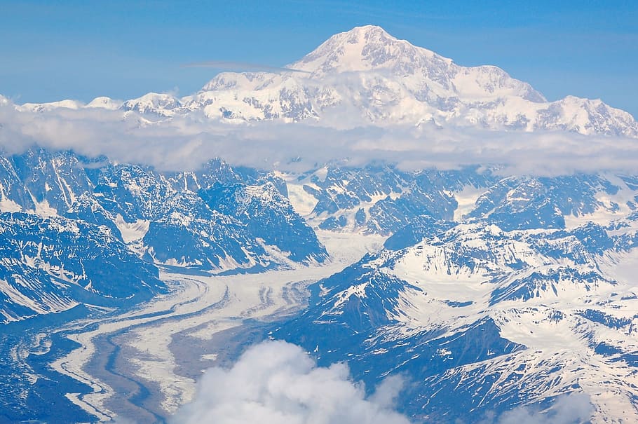 Mountain Range, Peak, Summit, Snow, sky, cold, winter, environment HD wallpaper