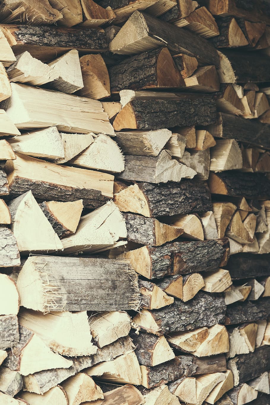 Wood, Log, Firing, Hold, Stack, firing hold, holzstapel, firewood, HD wallpaper