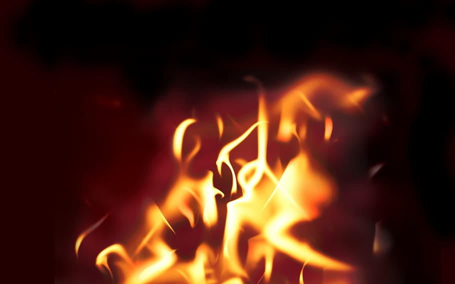 fire, flame, heat, texture, red, burn, campfire, fireplace HD wallpaper