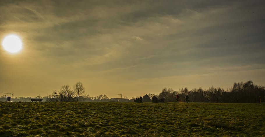 Landscape, Clouds, Nature, Sunset, sky, field, beauty in nature HD wallpaper