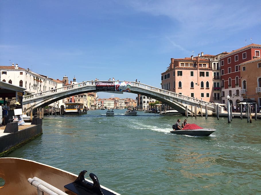 Venice, Bridge, Channel, bridge - man made structure, architecture HD wallpaper