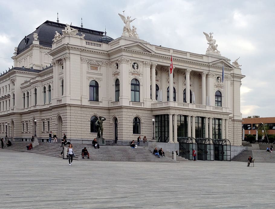 people, landmark, building, flags, architecture, outdoors, sculptures HD wallpaper