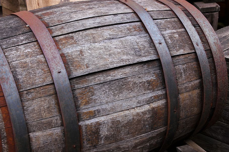 barrel, wooden, winery, vintage, drink, ferment, brewery, keg, HD wallpaper