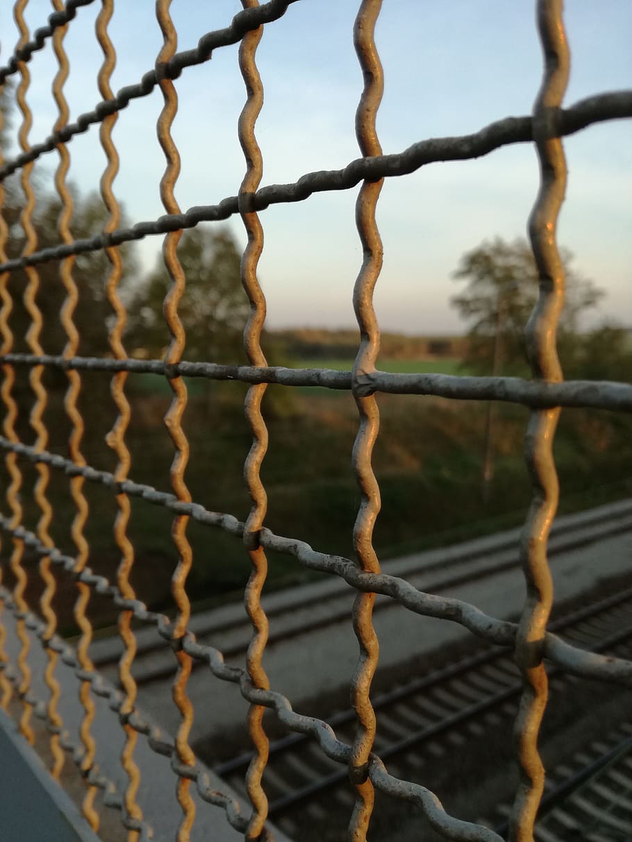 bridge, trellis, tracks, no people, close-up, protection, metal HD wallpaper