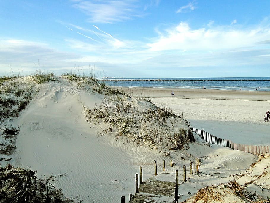 dunes, beach, sand, seaside, coast, pile, ocean, shore, seashore HD wallpaper