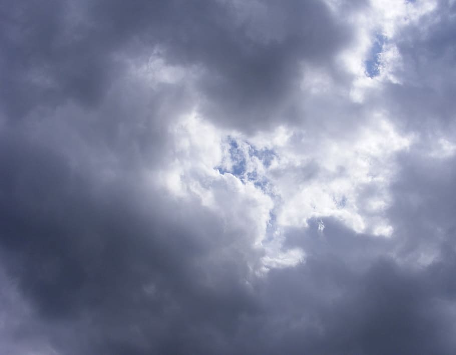Sky, Clouds, Nature, blue, chumury, from the bottom of the HD wallpaper