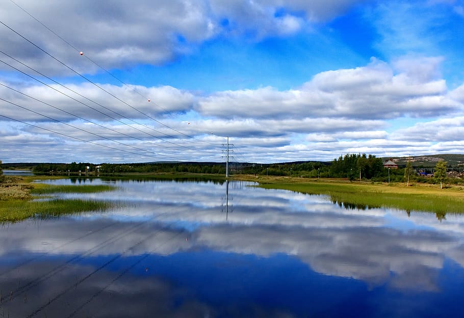 water, panoramic, sky, nature, lake, reflection, outdoors, landscape HD wallpaper