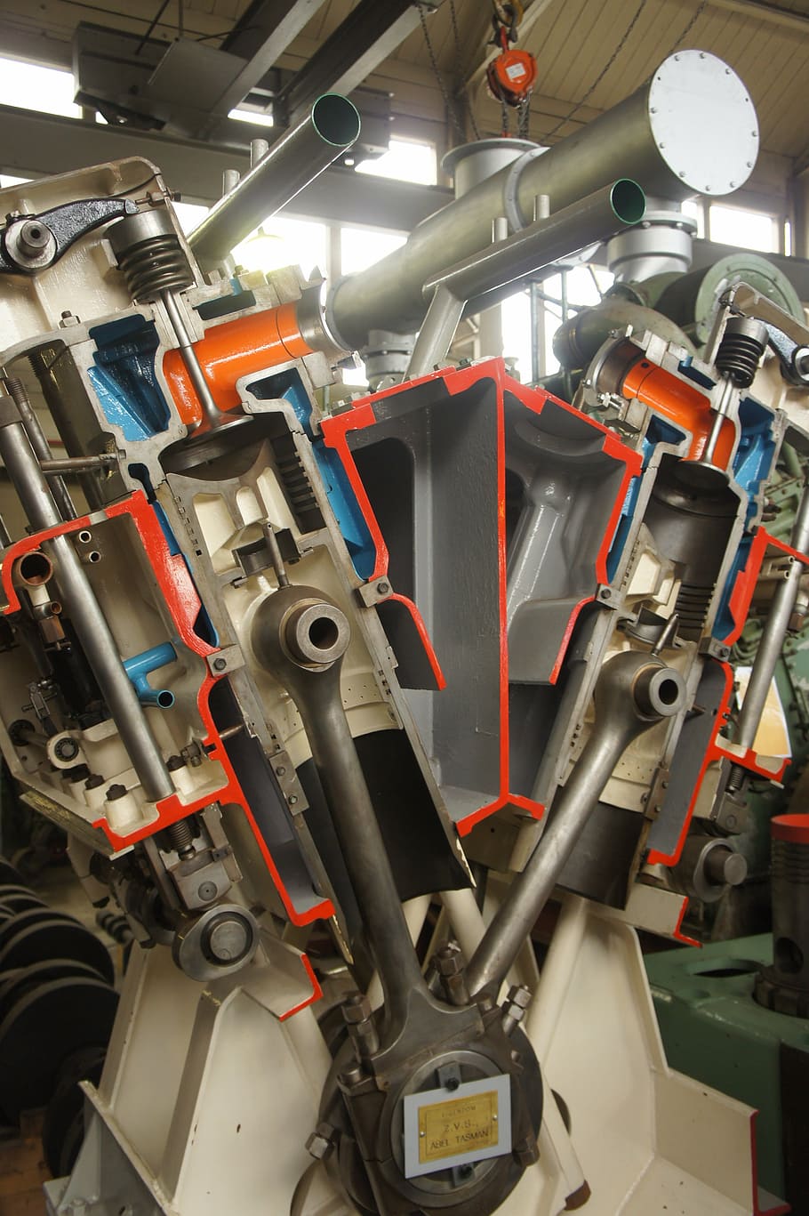 motor, machine, technique, section, cross section, piston, cylinder HD wallpaper