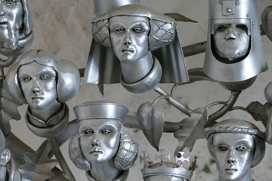 Figure, Head, Plastic, Face, Sculpture, helm, knight, metal HD wallpaper