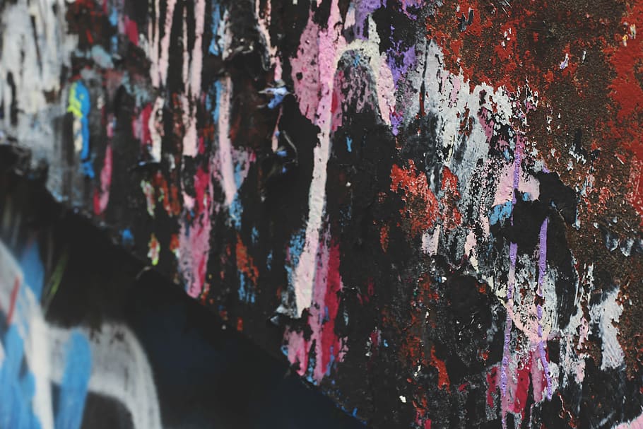 closeup photo of concrete wall with paint, untitled, graffiti HD wallpaper