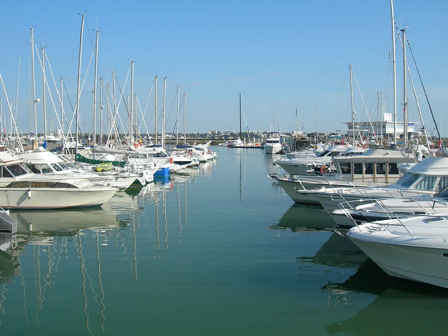 HD wallpaper: marina, boats, royan, harbor, nautical vessel ...