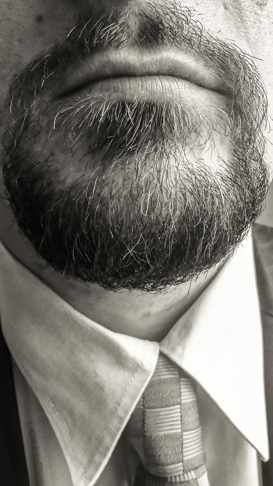 Beard, Face, Black, Black, Black And White, details, human body part HD wallpaper