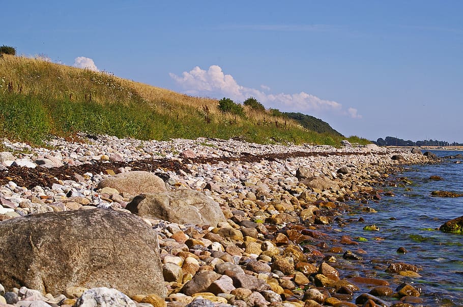 denmark, danish coast, island, fyns hoved, baltic sea, danish baltic, HD wallpaper