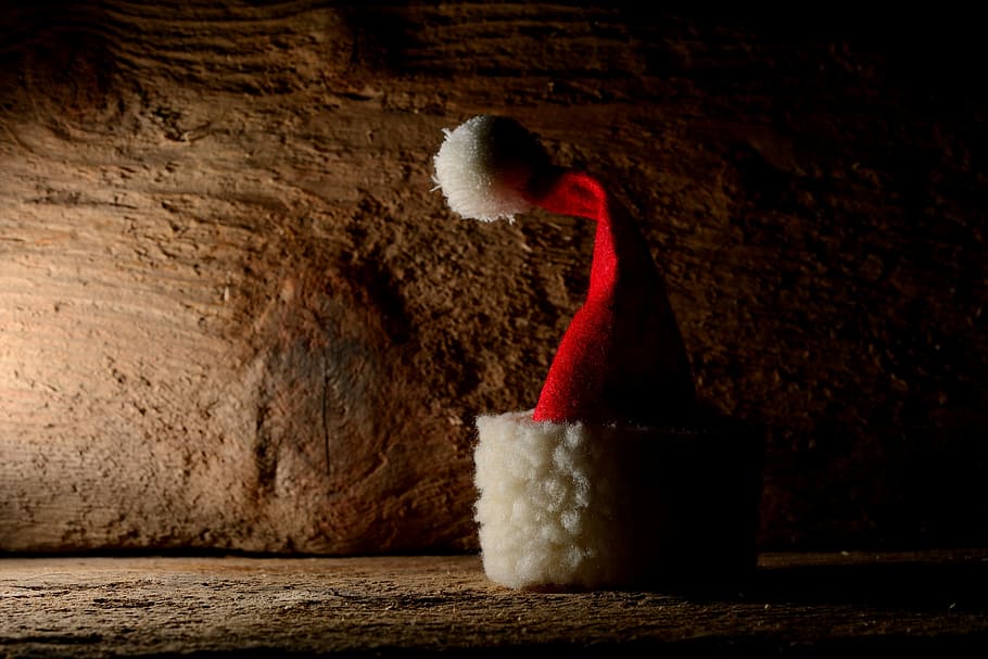 Santa Hat, Fabric, Cap, nicholas, christmas, advent, background HD wallpaper