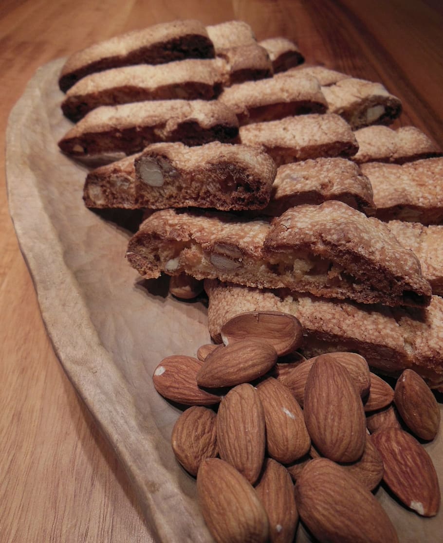 almonds, cantuccini, delicious, bake, nuts, eat, food, food and drink HD wallpaper