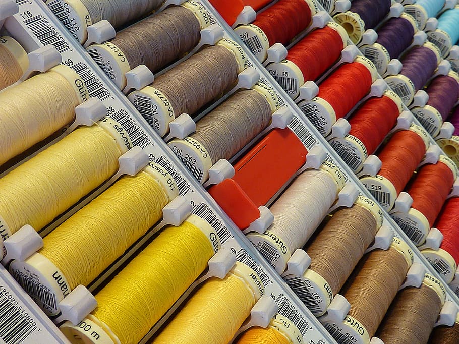 yarn lot in boxes, colorful, thread, colored threads, color coil HD wallpaper