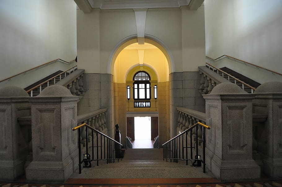 doorway, architecture, step, house, staircase, railing, built structure HD wallpaper