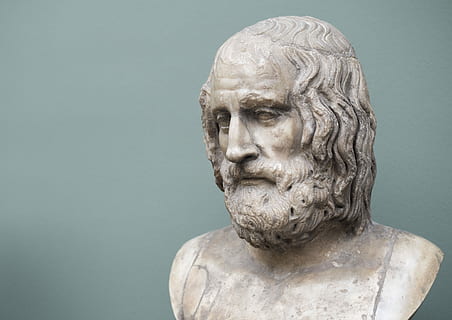 man bust, marble, portrait, rome, male, sculpture, statue, art HD wallpaper