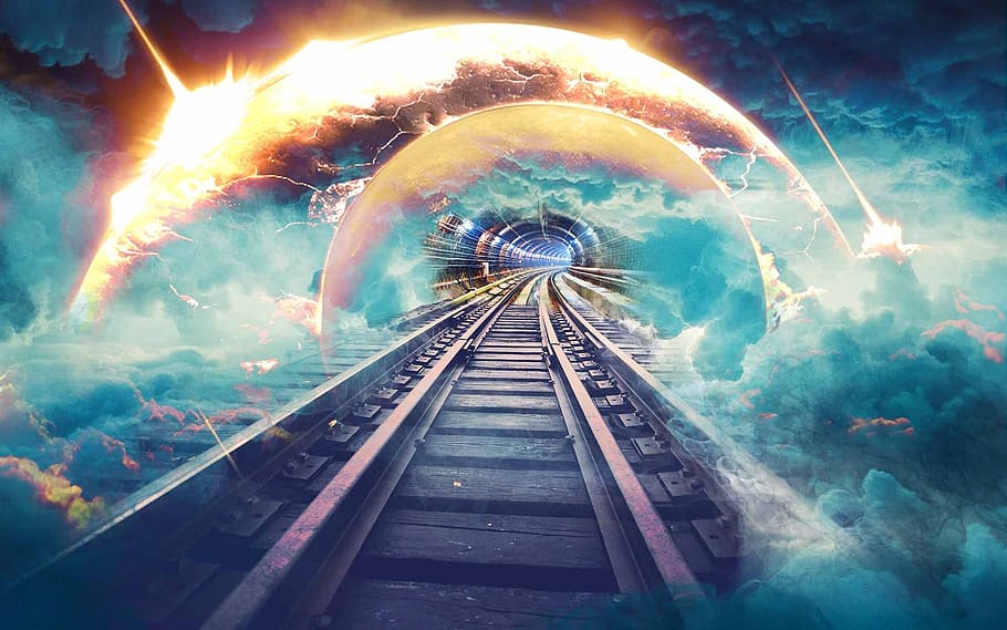 travel, light, direction, the way forward, transportation, diminishing perspective HD wallpaper