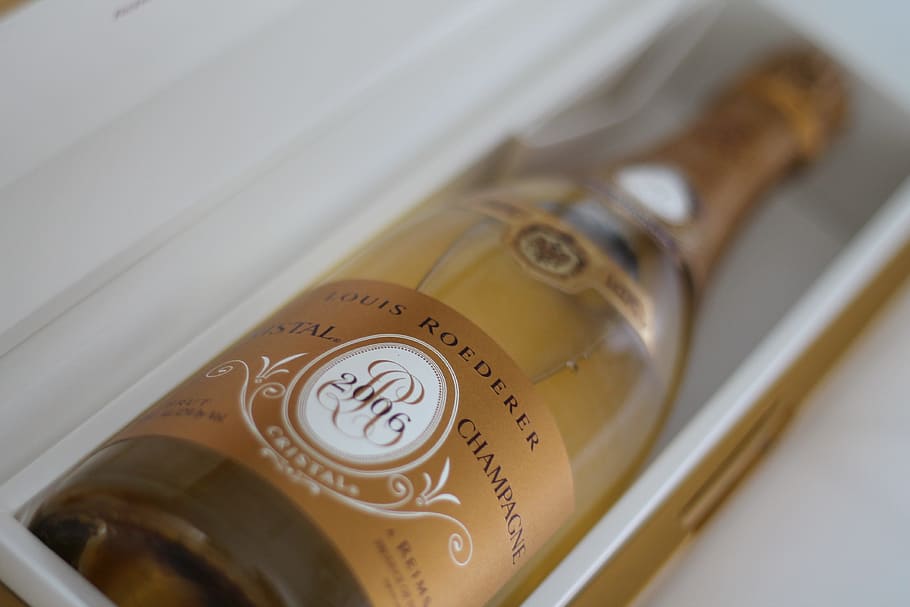 cristal, champagne, bubbly, bubbles, expensive, hotel, close-up, HD wallpaper