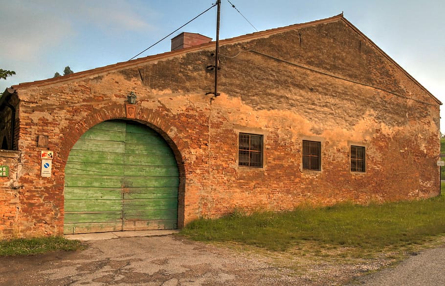 building, old, brick, arch, door, country, scene, architecture HD wallpaper