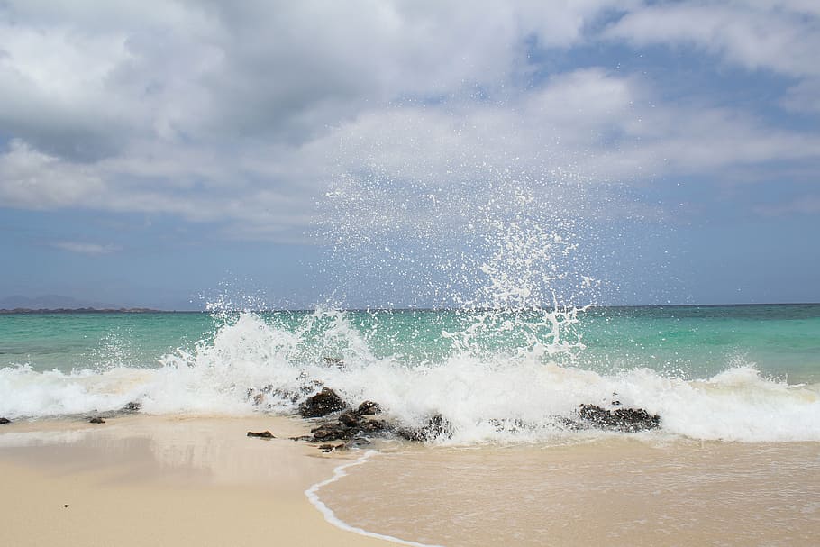 beach shore showing waves during day, ocean, water, sea, summer HD wallpaper