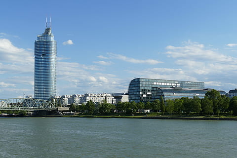 Vienna, Austria, Architecture, View, panorama, building, danube HD wallpaper