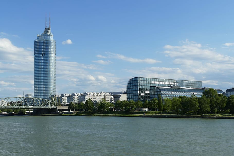 Vienna, Austria, Architecture, View, panorama, building, danube HD wallpaper