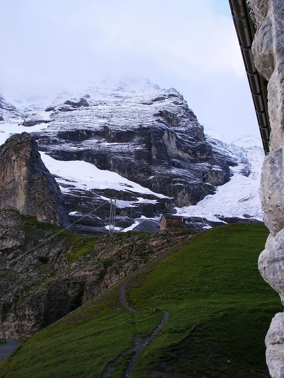 eiger, trail, grindelwald, eiger north face, switzerland, landscape, HD wallpaper