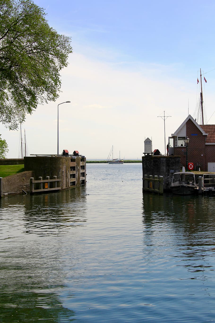 haven, water, harbor, nautical Vessel, canal, river, sky, waterfront HD wallpaper
