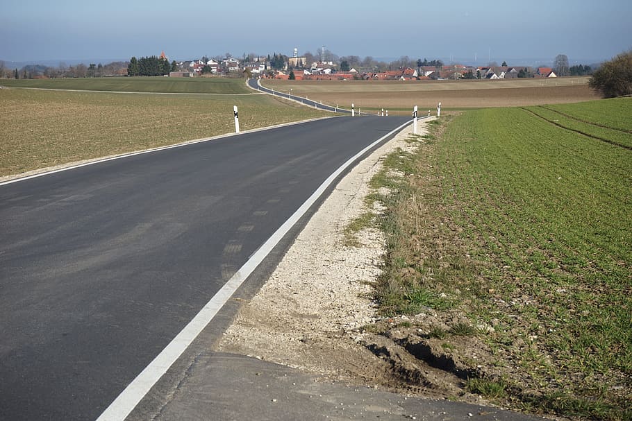 Road, Asphalt, Empty, Landscape, Nature, rural Scene, transportation HD wallpaper