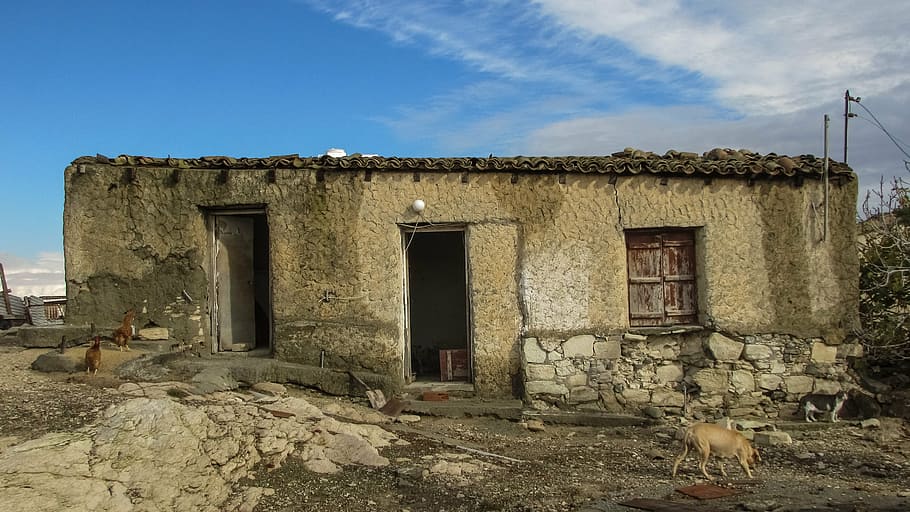 warehouse, storage, old, weathered, village, countryside, marki HD wallpaper