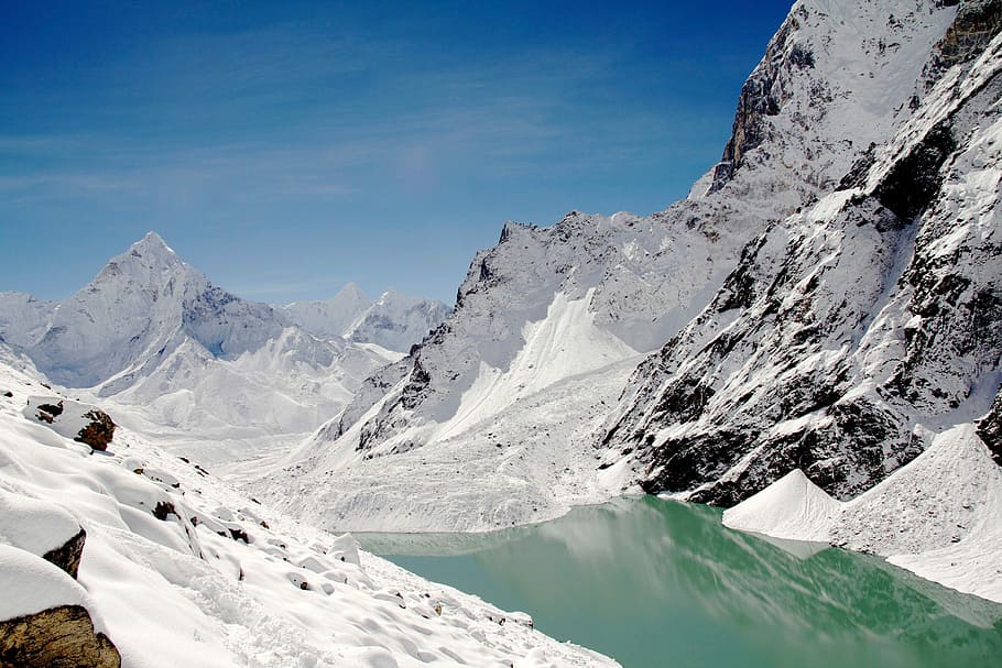 mountain covered of snow, nature, mountain Peak, landscape, scenics HD wallpaper