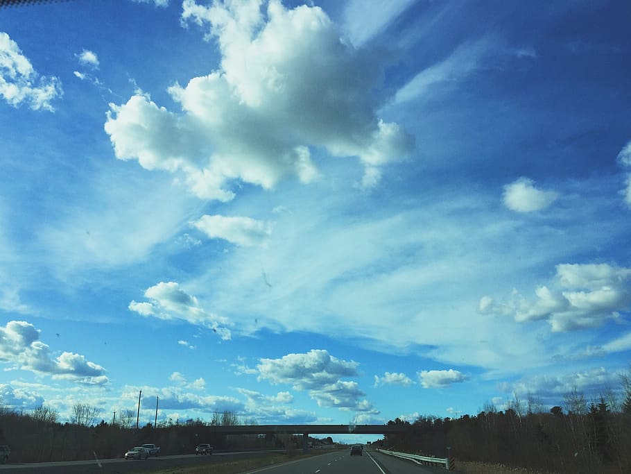 sky, highway, cloud, landscape, journey, travel, road, drive HD wallpaper