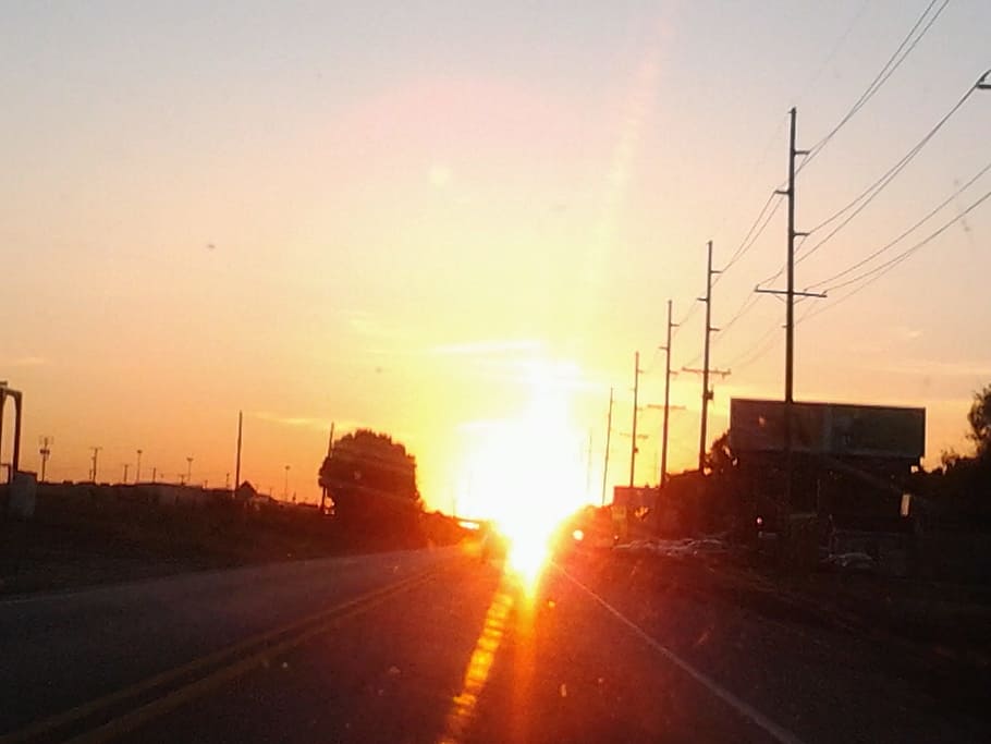Sunset, Sun, Bright, Sunlight, summer, sunshine, yellow, orange HD wallpaper