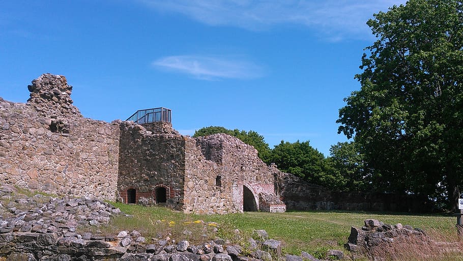 castle, wreck, kuusisto, architecture, history, built structure HD wallpaper