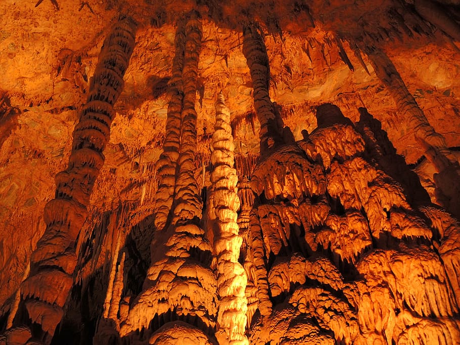 cave, mountains, mood, atmosphere, romantic, dream, fantasy HD wallpaper